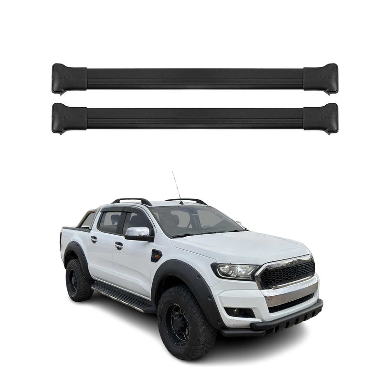 Barres de toit transversales pour Ford Ranger 2011-2021 2pcs en Alu noir