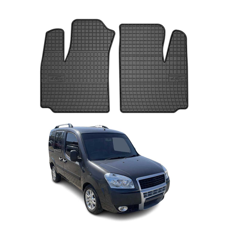 Tapis de Sol pour Fiat Doblo 2000-2010 Caoutchouc Noir