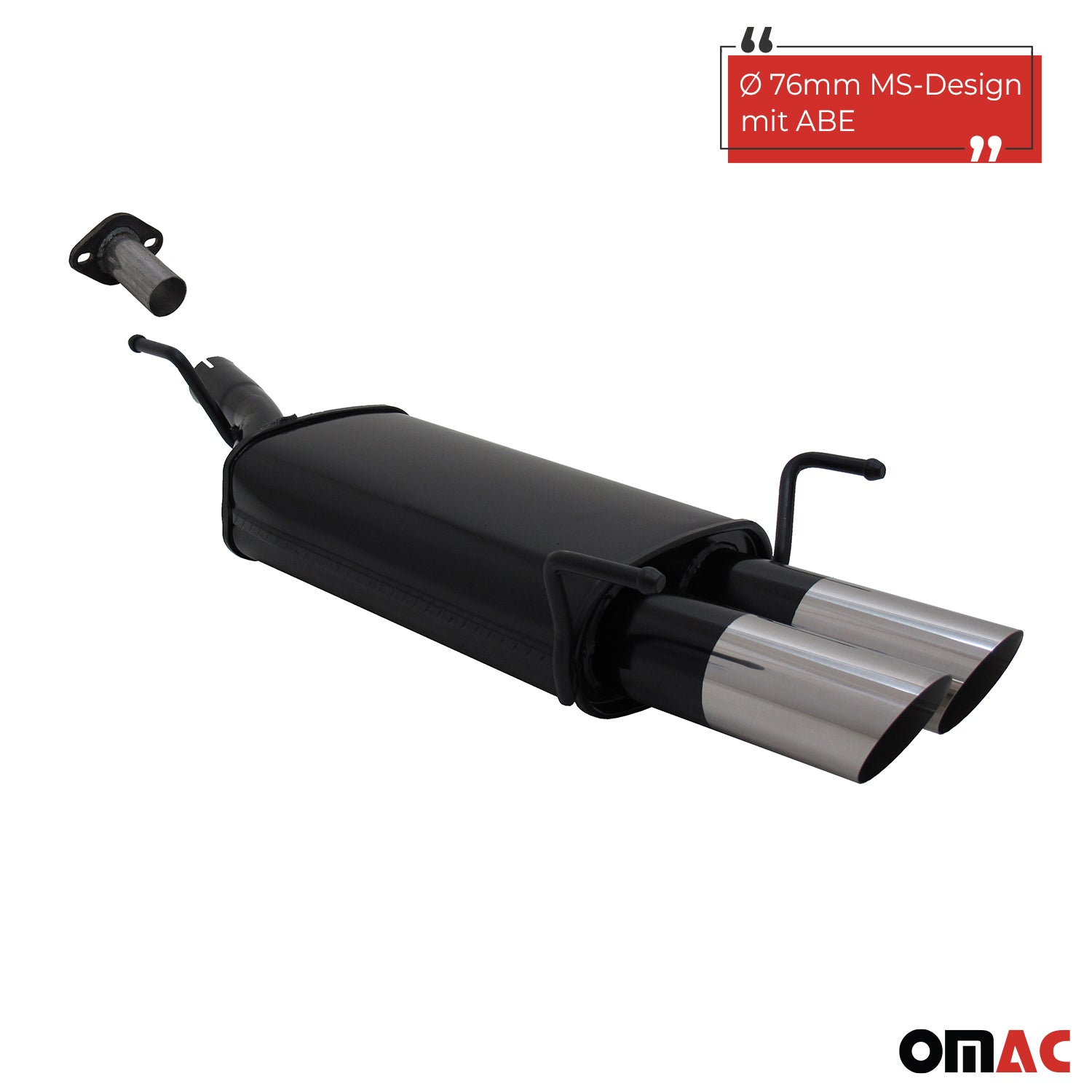 Échappement arrière sport Novus pour Opel Astra G Hayon 2x76mm MS-Design ABE
