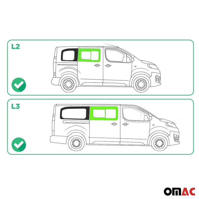 Vitre de Porte pour Opel Vivaro 2019-2024 L2 L3 Avant Droit Fenêtre coulissante