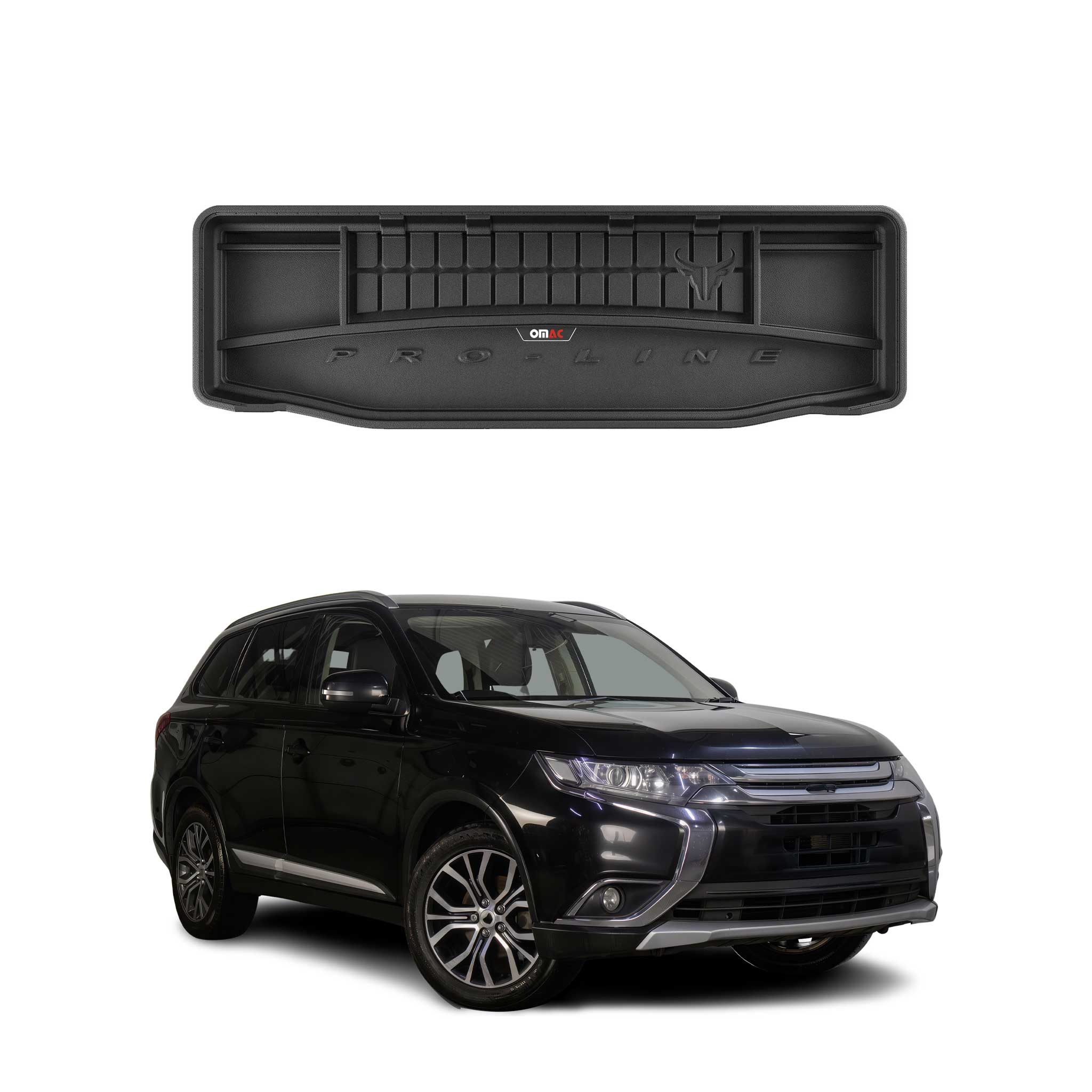 Tapis de Coffre pour Mitsubishi Outlander 2012-2015 Noir TPE