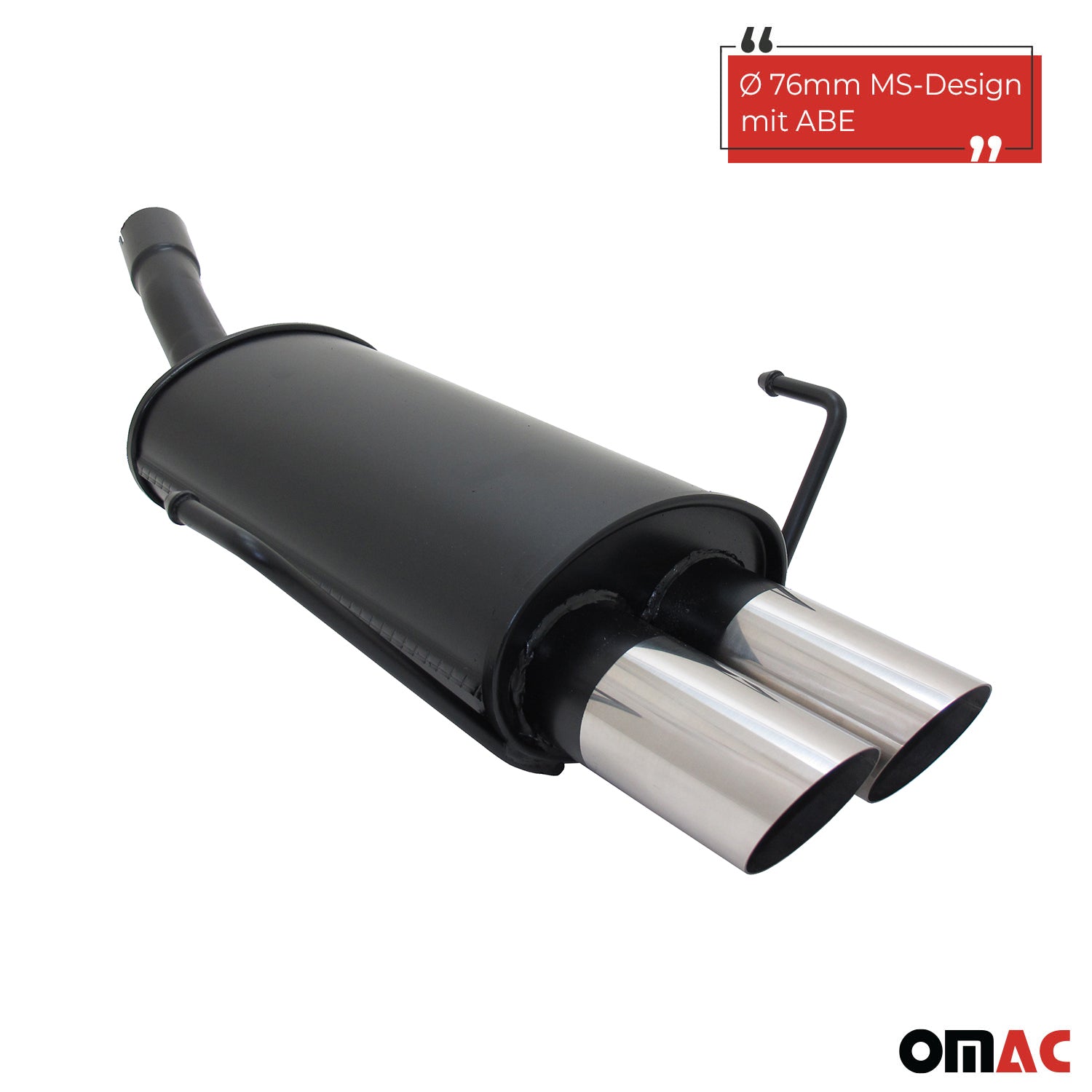 Échappement arrière sport Novus pour Opel Astra H Hayon 2x76mm MS-Design ABE