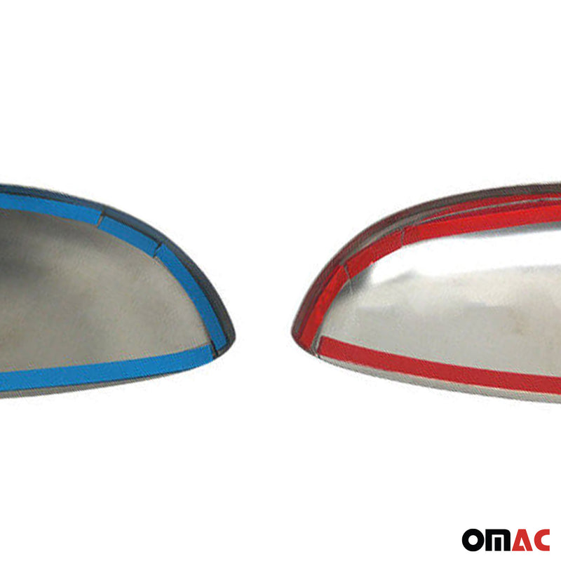 Coques de Rétroviseurs pour Ford Focus II 2006-2010 en Acier Chromé Argent