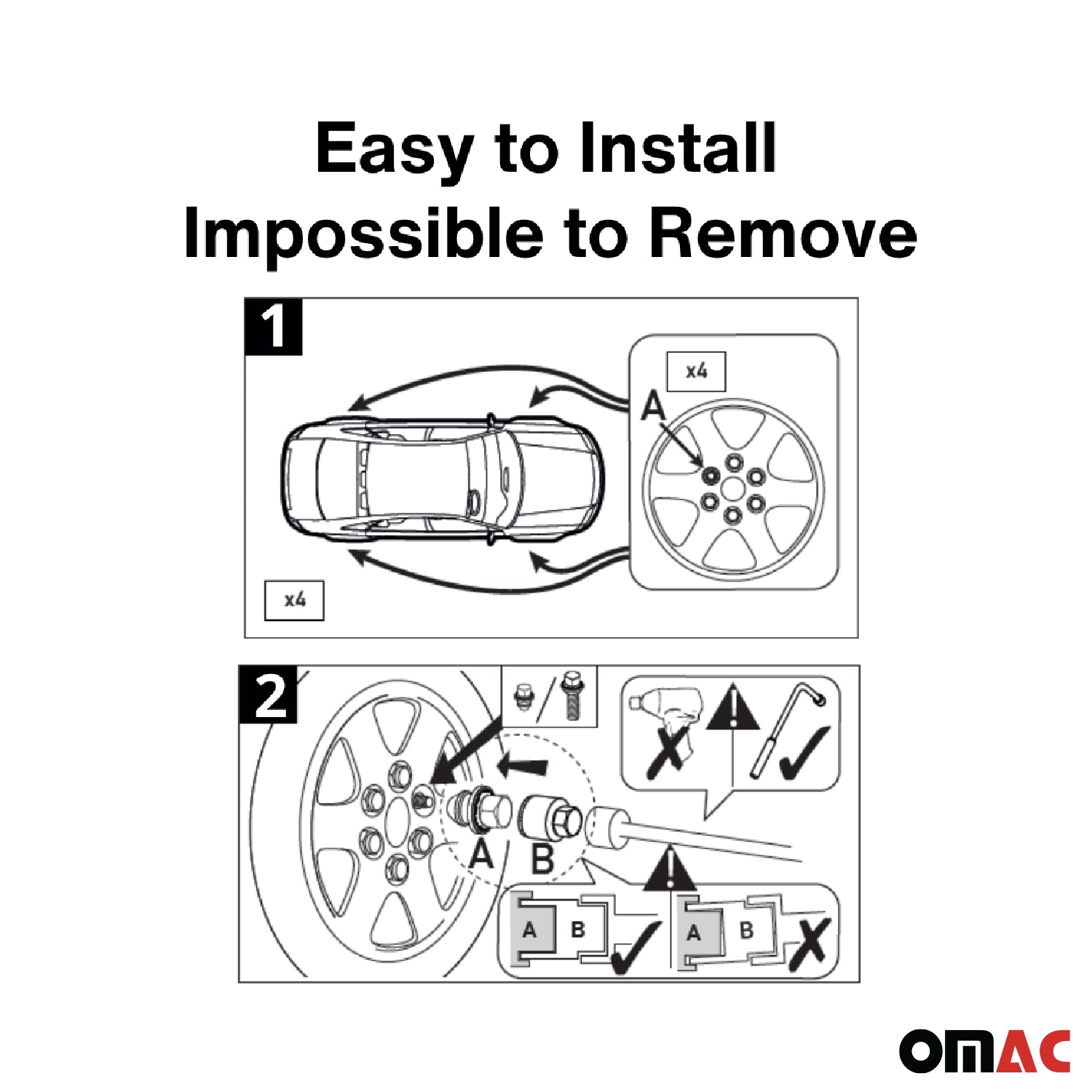 Vis de roue antivol pour Audi A6/ A7/ A8/ A6 Allroad/ TT/ RS6 Gris M14X1.5