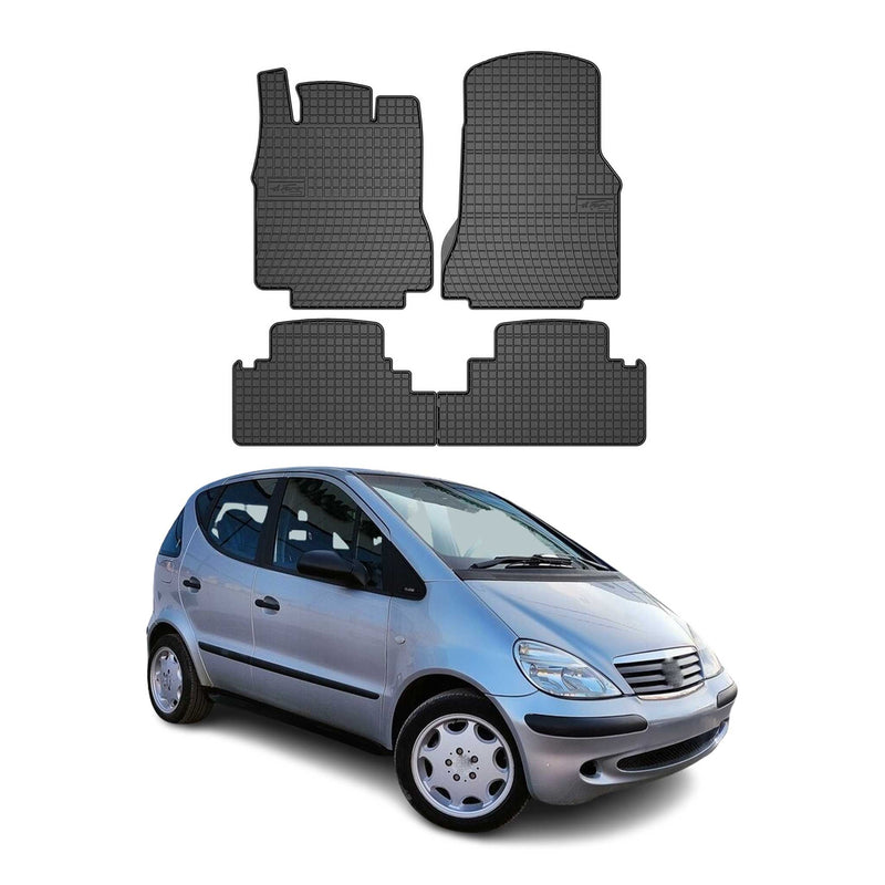 Tapis de Sol pour Mercedes Classe A W168 1997-2004 Caoutchouc Noir
