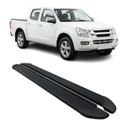 Marchepieds Latéraux pédale pour Isuzu D-Max Double Cab 2002-2012 Noir Alu 2Pcs