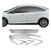 Garniture de Fenêtre pour Ford Focus Berline 2010-2018 Inox Acier 12x