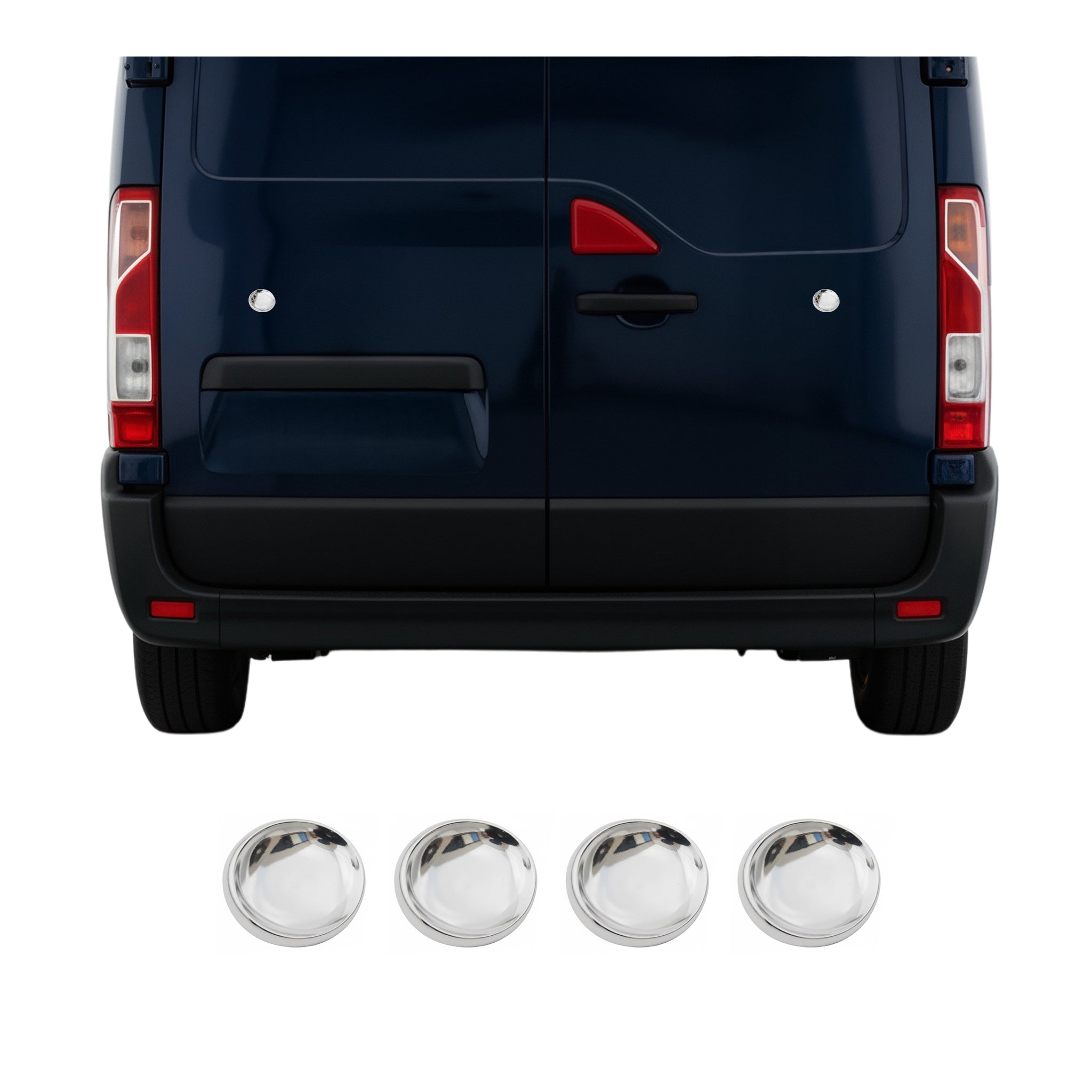 Couvercles de feux stop pour Nissan NV400 2010-2021 acier inoxydable 4Pcs