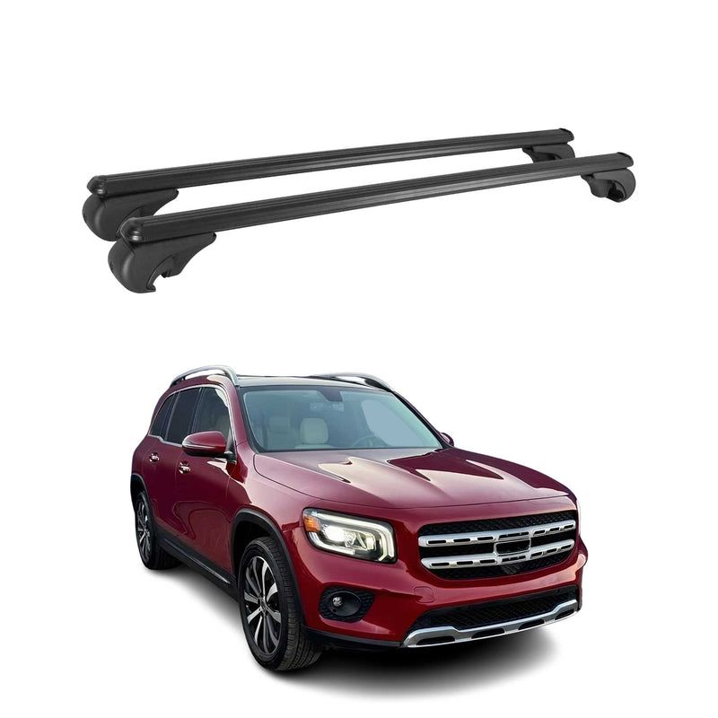 Barres de toit Transversales pour Mercedes GLB 2019-2025 Aluminium Noir