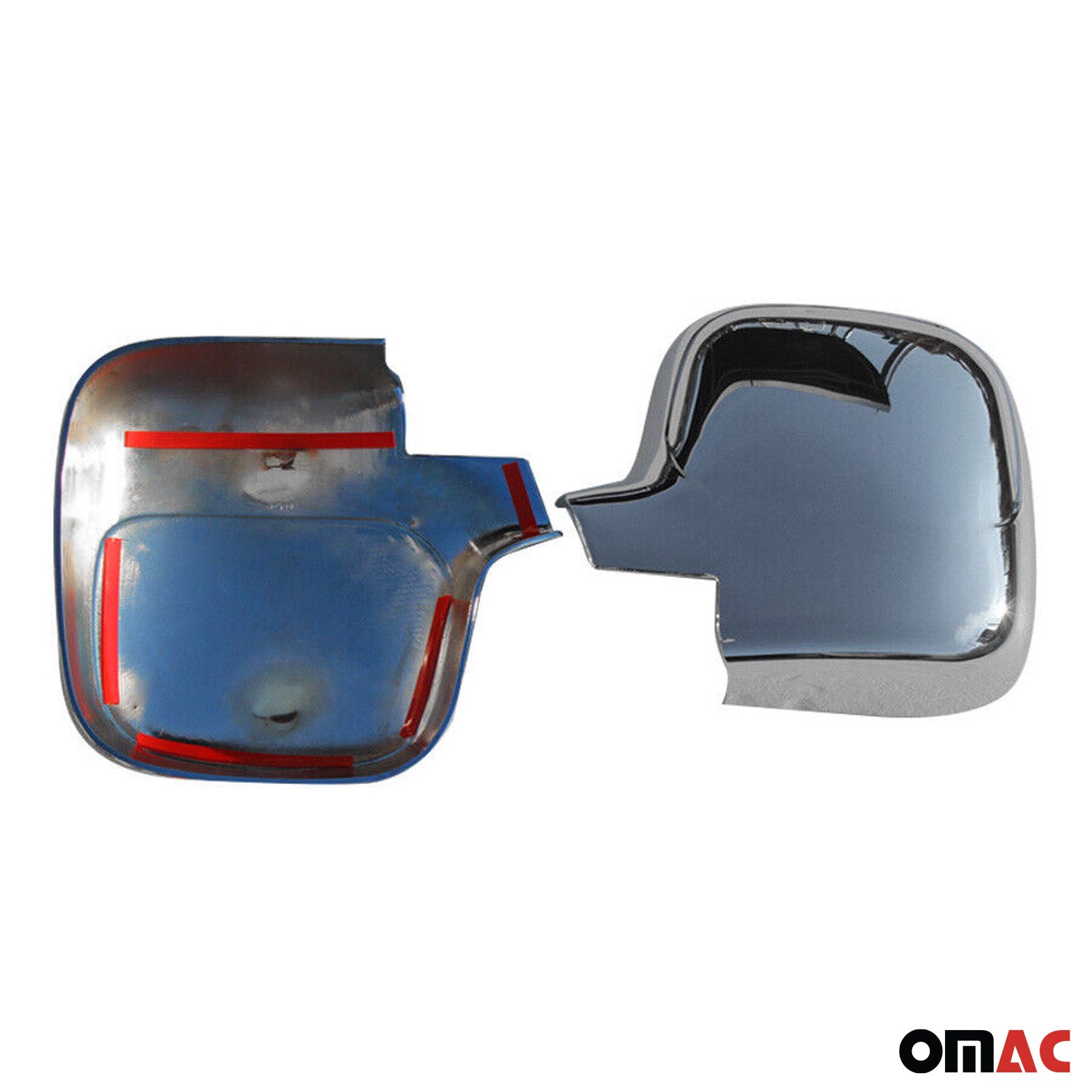 Coques de Rétroviseurs pour Citroen Berlingo II 2008-2012 Pre-FL en ABS Argent