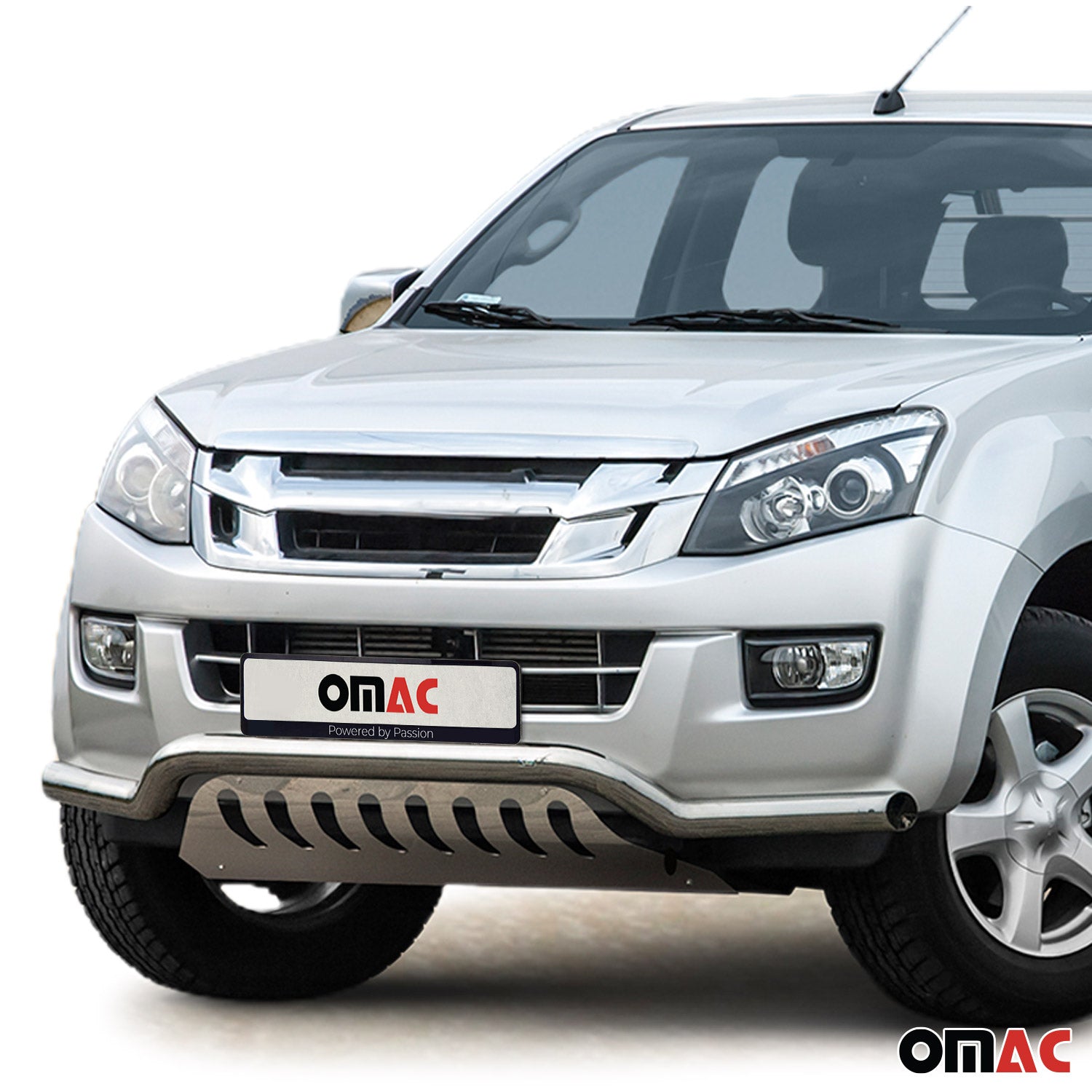 Pare-Buffle Avant Pour Isuzu D-Max 2012-2019 en Acier Inoxydable Argent