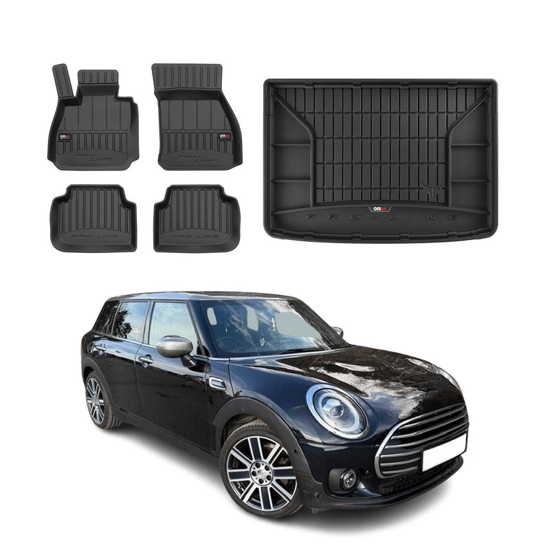 Kit Tapis de Sol et Coffre pour Mini Clubman 2014-2022 TPE Noir
