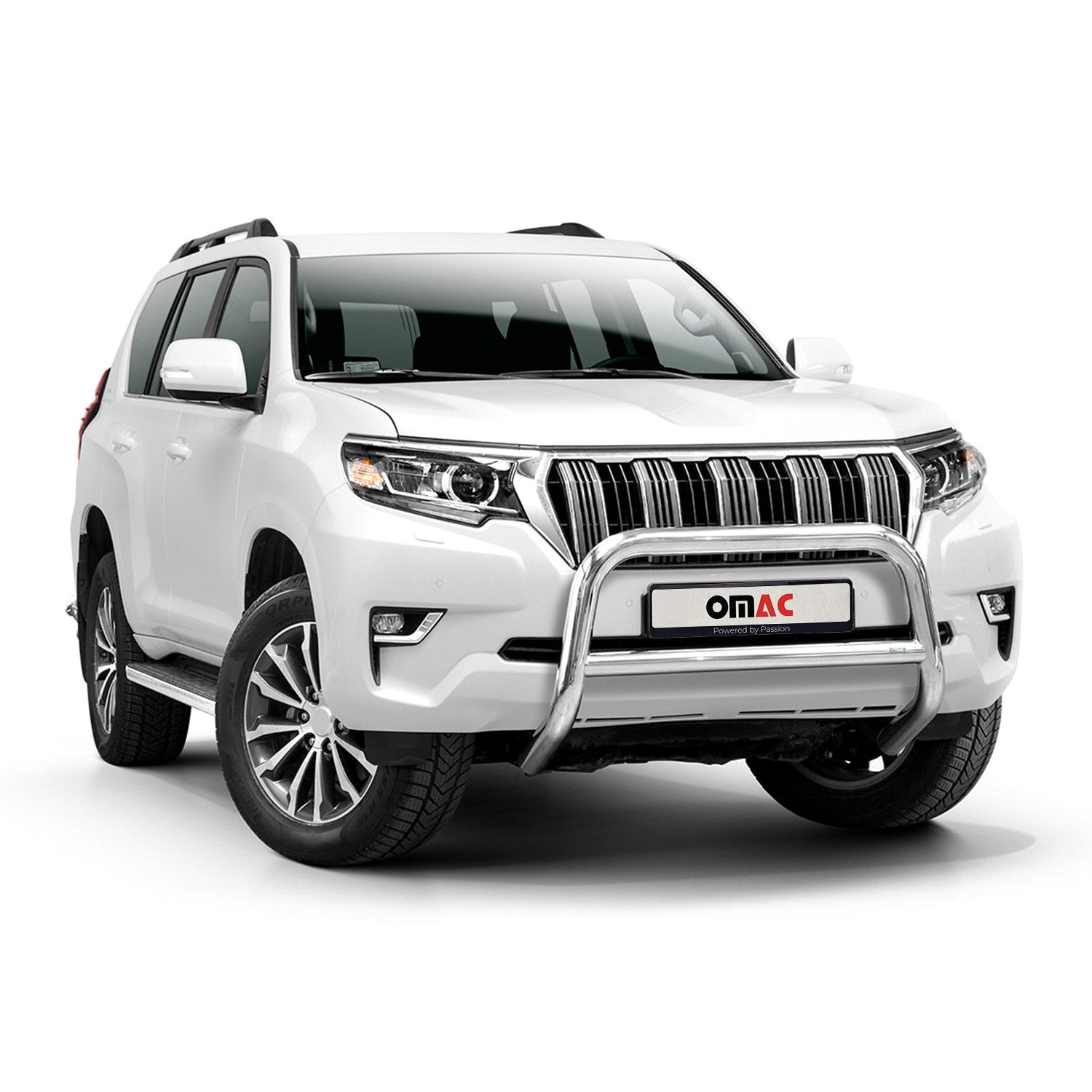Pare-Buffle Avant Pour Toyota Land Cruiser 150 2019-2023 Argent en Acier
