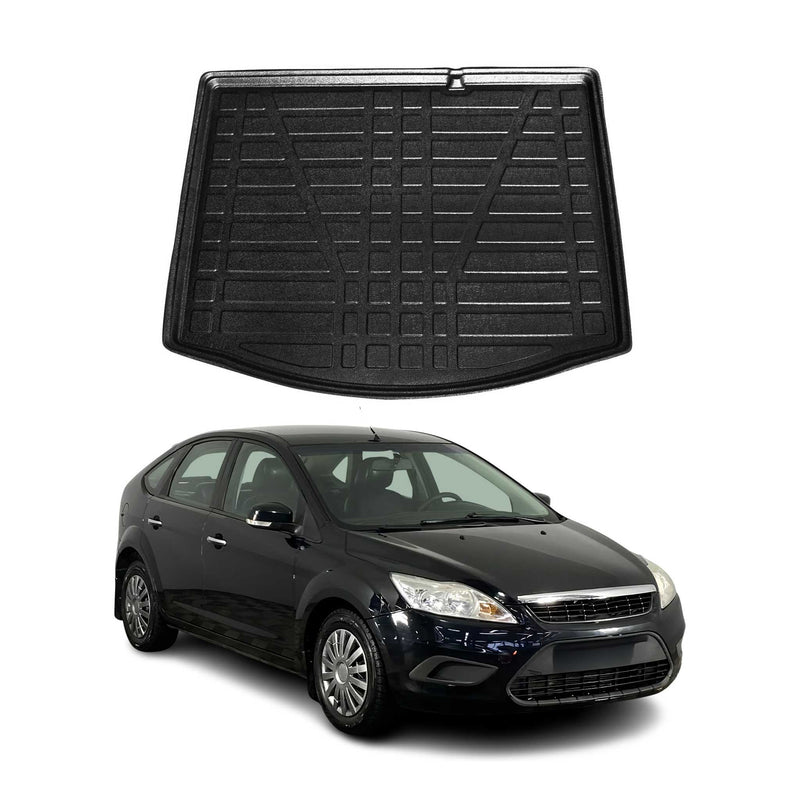 Tapis de Coffre pour Ford Focus mk2 2004-2011 5Portes en TPE Noir