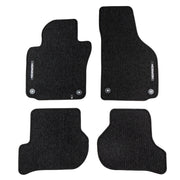 Tapis de Sol de Voiture pour Seat Leon II 2005-2008 Velours Imperméable 4Pcs