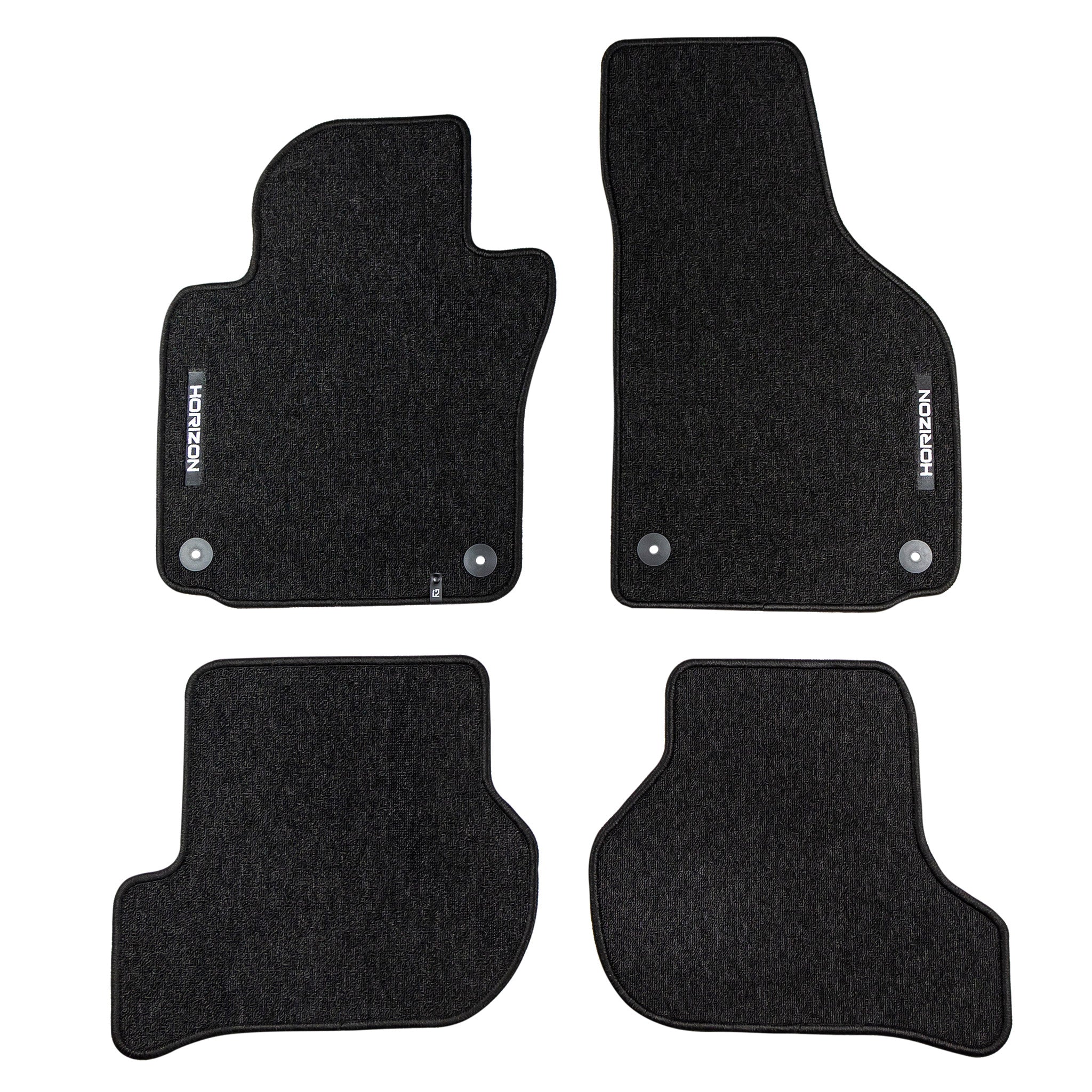Tapis de Sol de Voiture pour Seat Leon II 2005-2008 Velours Imperméable 4Pcs
