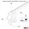 Menabo Barres de toit Transversales pour Jaguar F-Pace 2016-2024 Gris TUV 2x