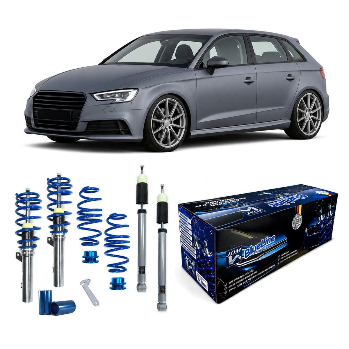JOM BlueLine Combinés Filetés pour Audi A3 (8V)