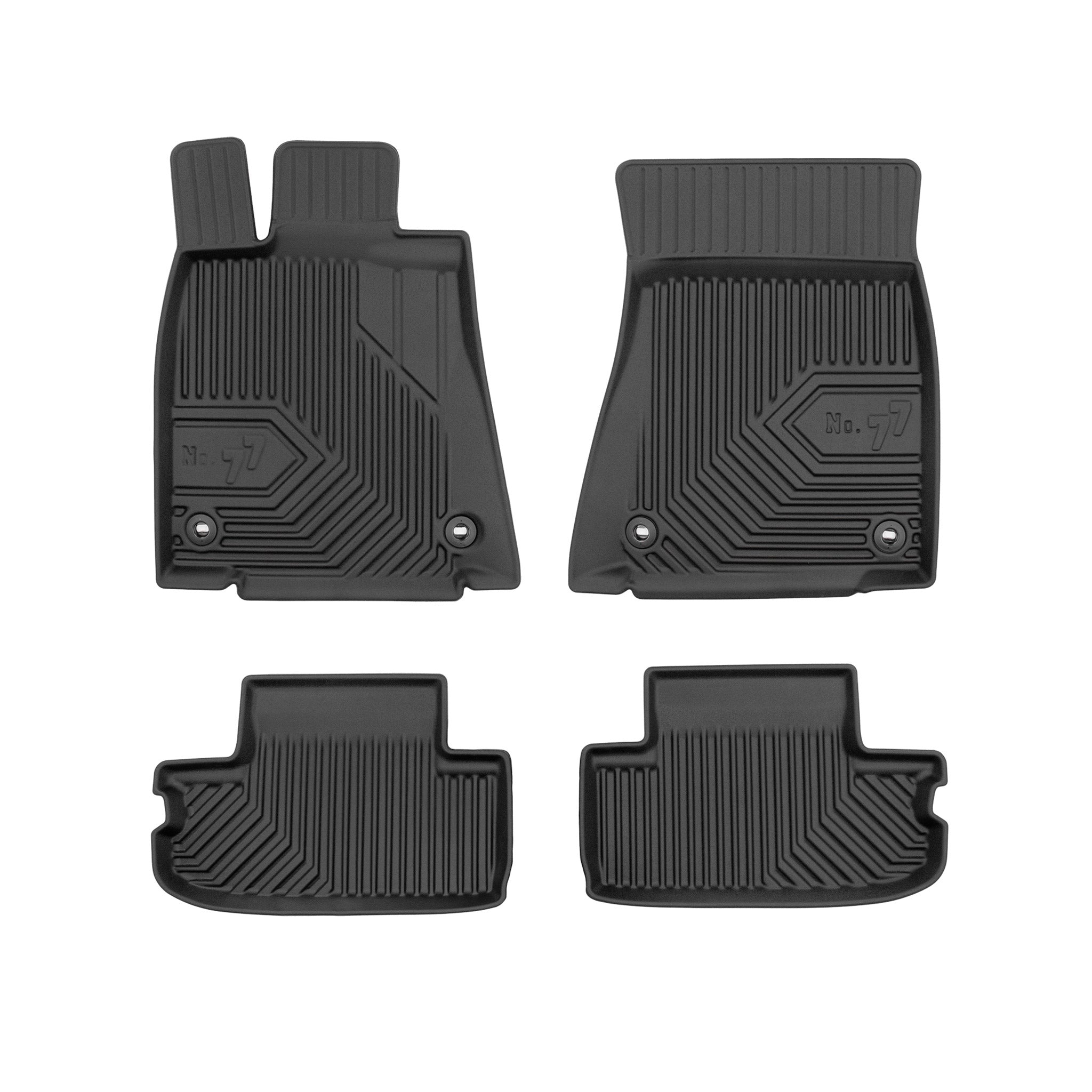 Tapis de Sol de Voiture pour Lexus RC 2015-2026 RWD TPE Antidérapant Noir 4Pcs
