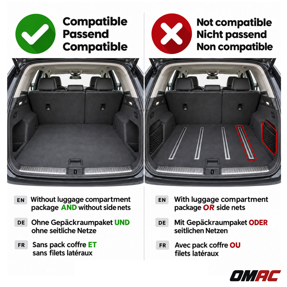 Tapis de coffre pour BMW X5 G05 2019-26 5places sans filets latéraux TPE Noir 1x