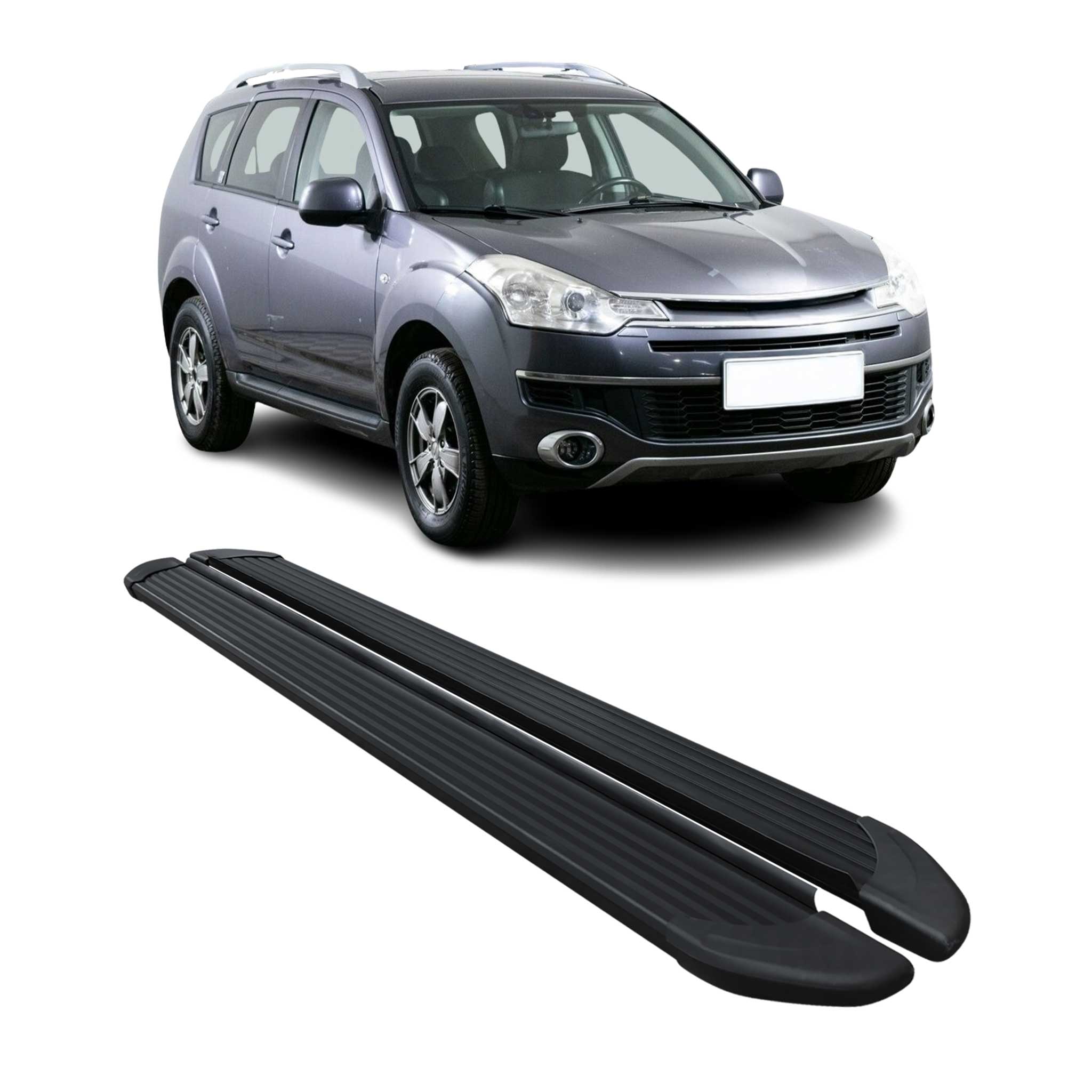 Marchepieds Latéraux pour Citroen C-Crosser 2007-2013 Noir Aluminium 2Pcs