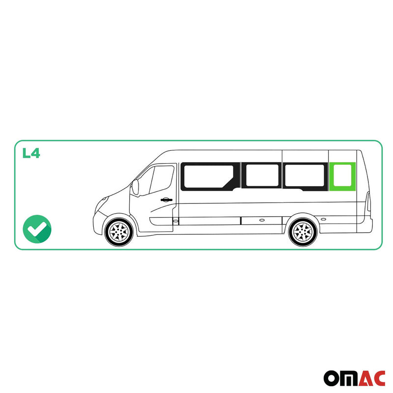 Vitre de Porte pour Opel Movano 2010–2021 L4 Long Gauche Droit arrière
