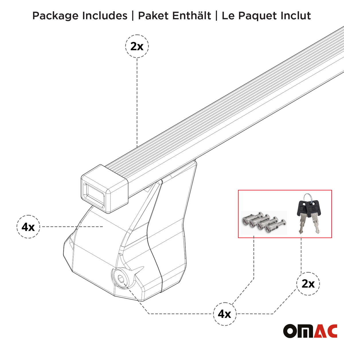 Barres de toit transversales pour Peugeot Expert 1995-2007 Acier Gris