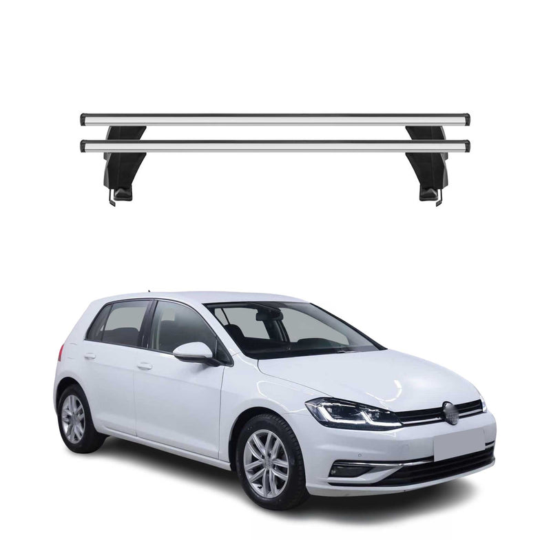 Menabo Barres de toit Transversales pour VW Golf VII 2012-2019 Alu Gris 2x ABE
