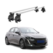 Barres de toit transversales pour Peugeot 208 II 2019-2024 Acier Gris