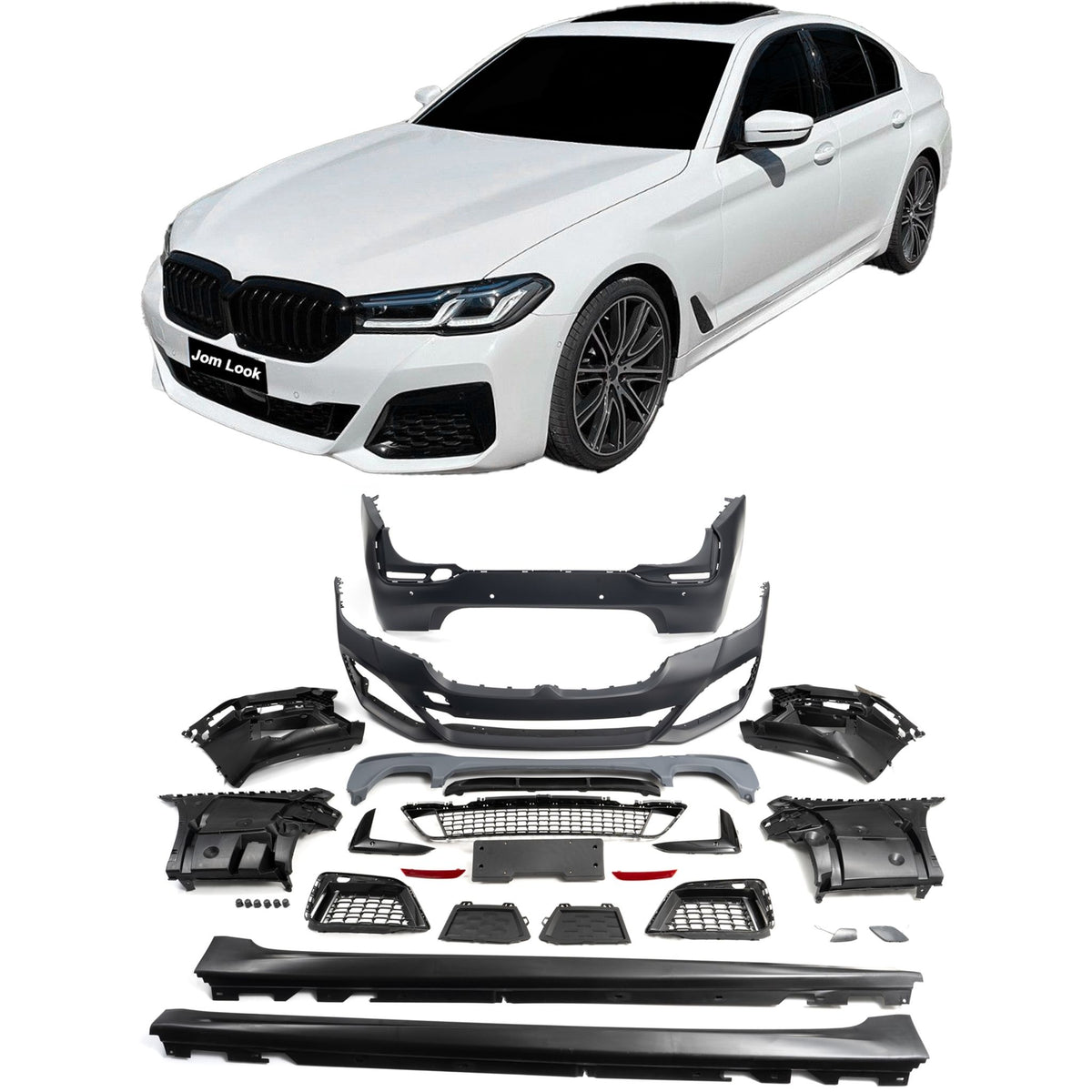 JOM Kit Pare-chocs & Bas de Caisse pour BMW Série 5 G30 LCI 2020- PDC