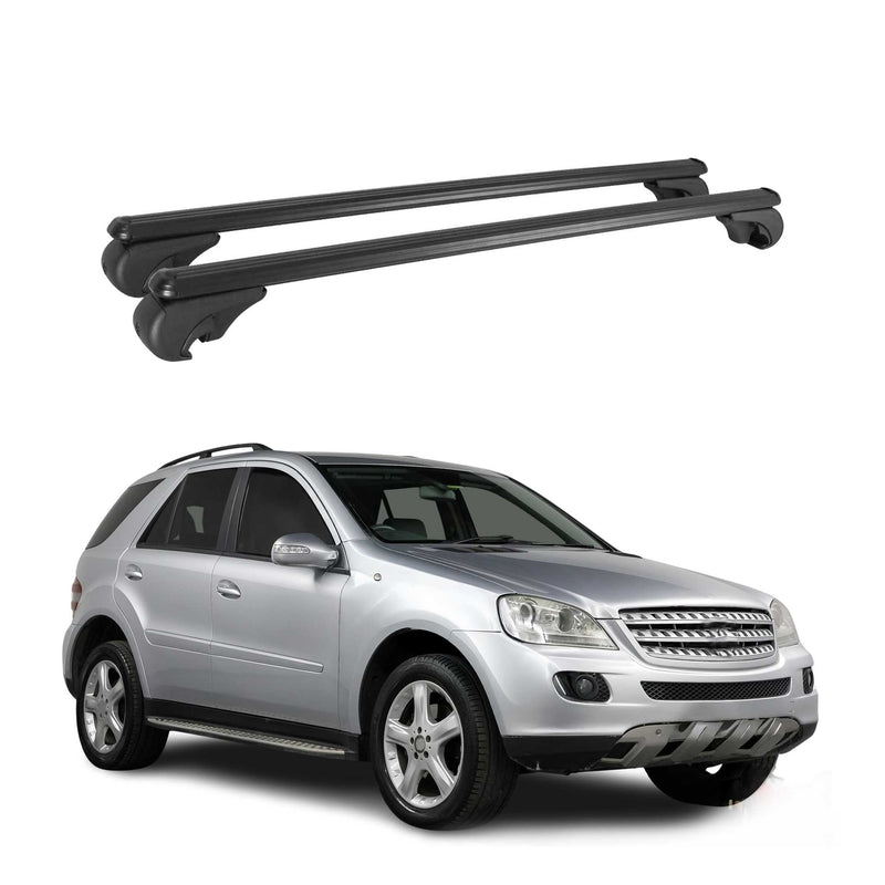 Barres de toit Transversales pour Mercedes Classe M W166 2011-2015 Alu Noir
