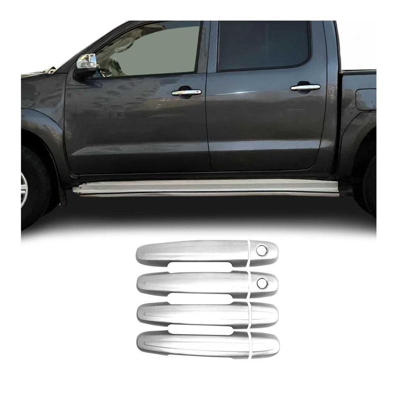 Couverture Poignée de porte pour Toyota Hilux 2005-2015 Brossé Inox 4 Portes 8x