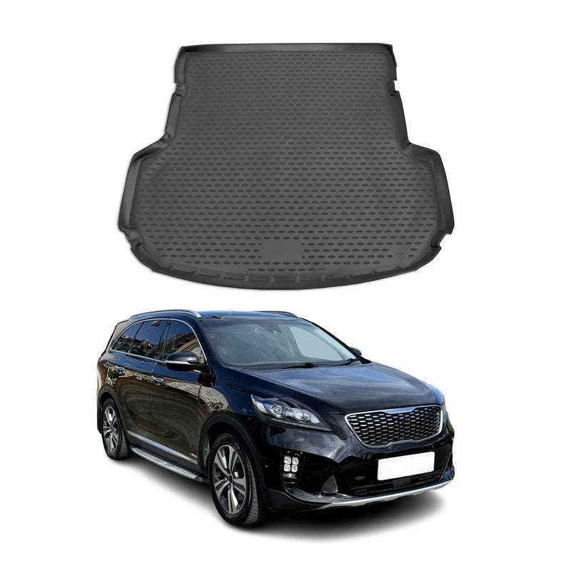 Tapis de Coffre pour Kia Sorento 2015-2020 TPE Noir