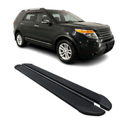 Marchepieds Latéraux pédale pour Ford Explorer 2011-2020 Aluminium Noir 2Pcs