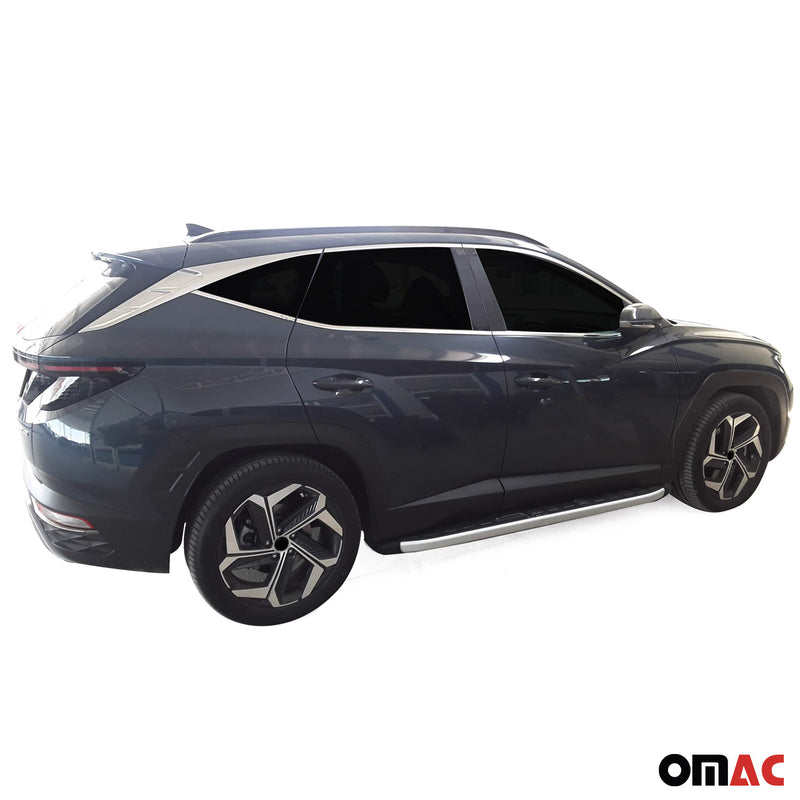 Baguette de fenêtre pour Hyundai Tucson 2021-2025 6Pcs en acier argent