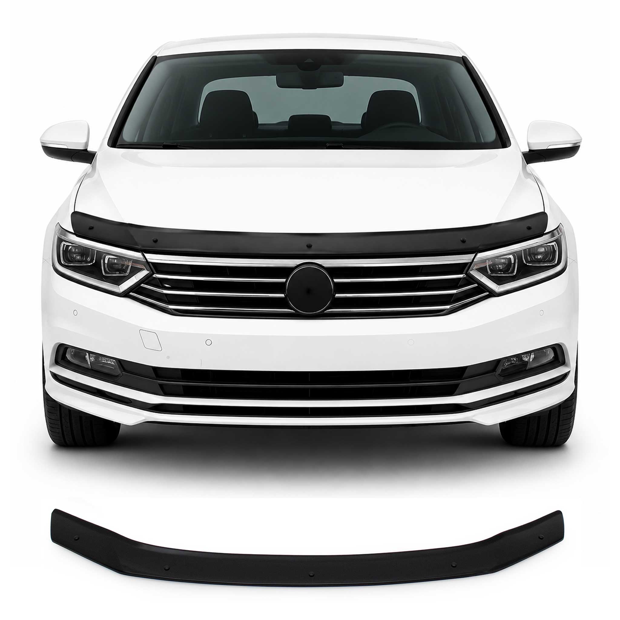 Deflecteurs d'air capot de voiture pour VW Passat B8 2015-2019 Acrylique Noir