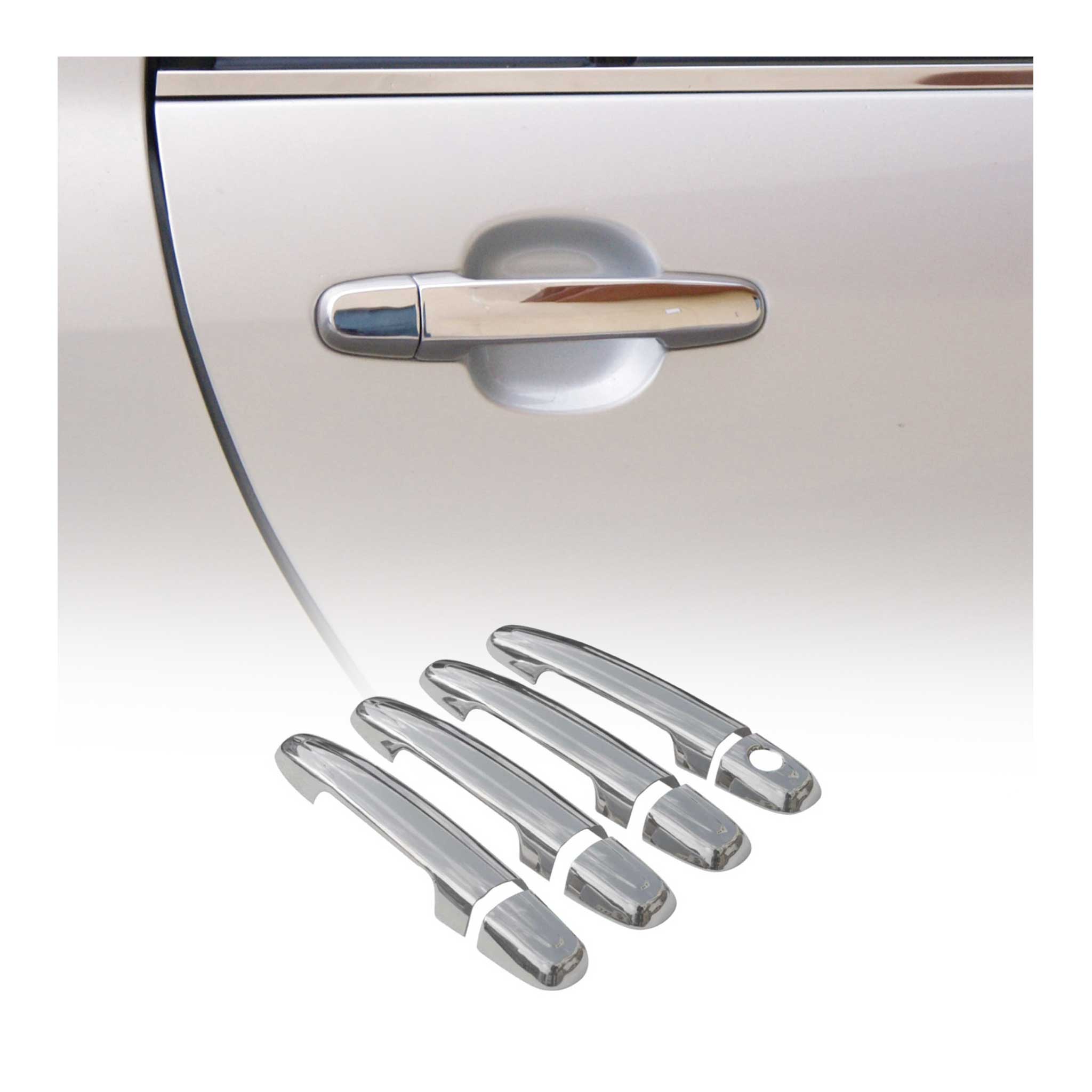 Couverture poignée de porte pour Citroen C1 II 2014-2021 4Portes Acier Inox 8Pcs