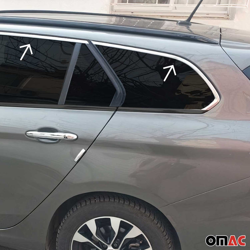 Baguettes pour contour Latérales pour Fiat Tipo Aegea 2016-2025 inox Chromé