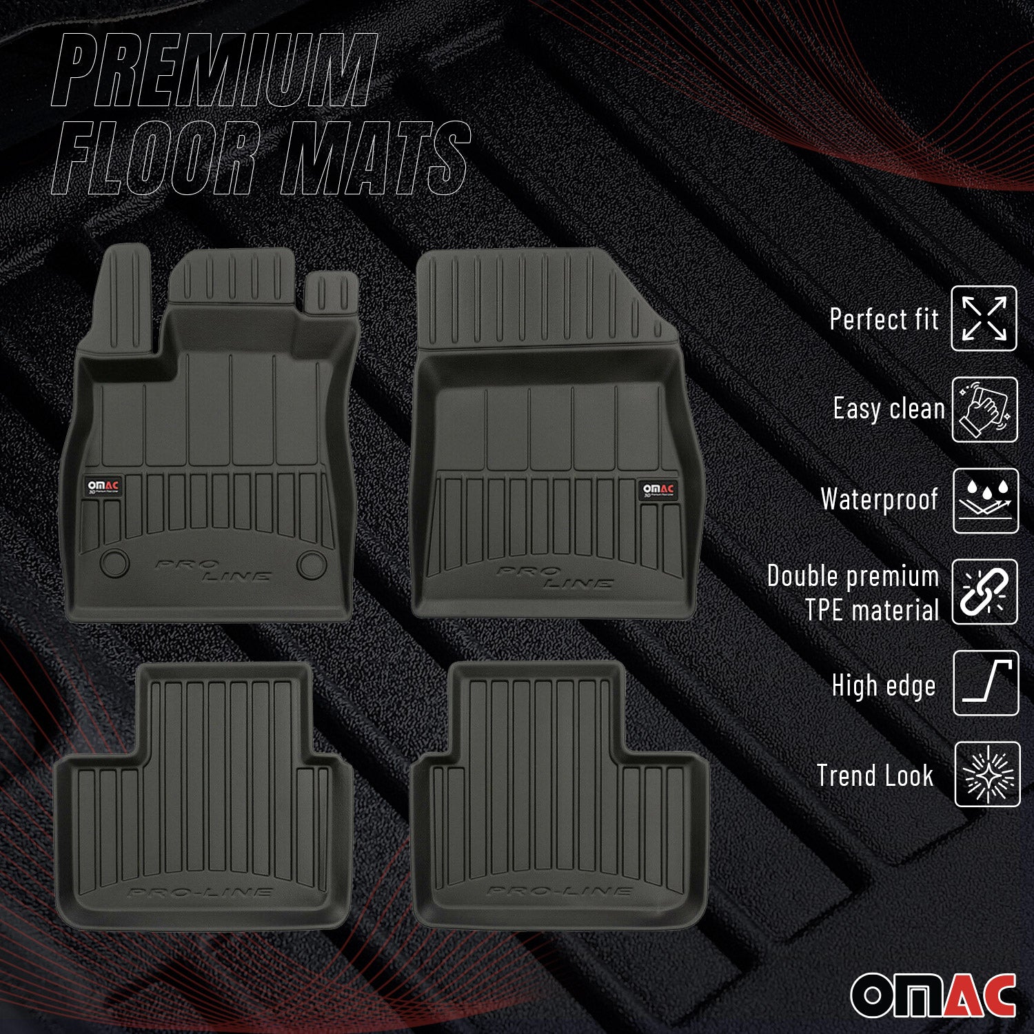 Tapis de Sol pour Renault Talisman 2015-2020 TPE Noir