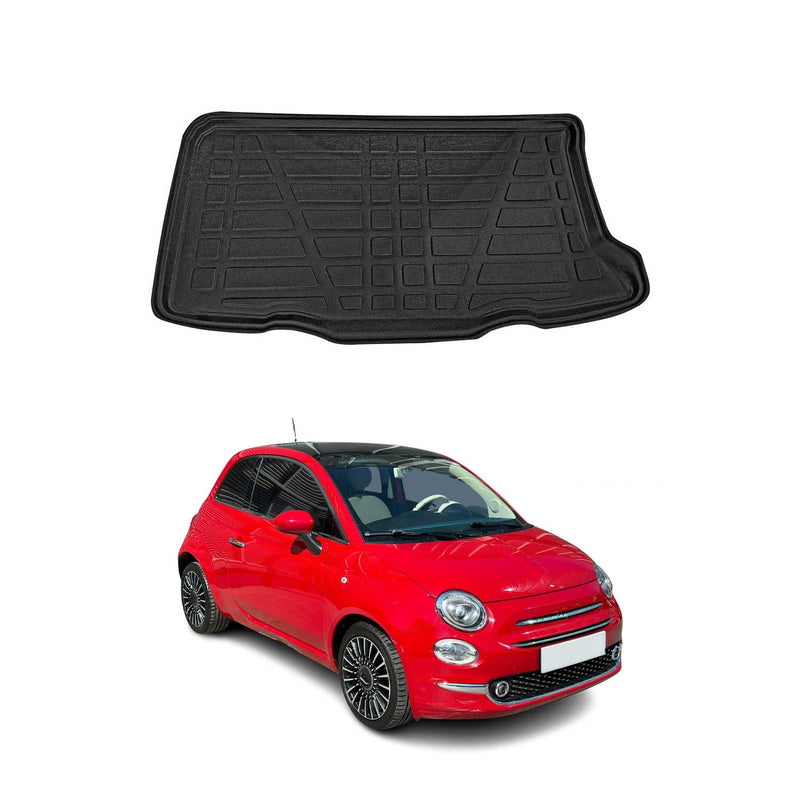 Tapis de Coffre pour Fiat 500 2007-2015 en TPE Noir
