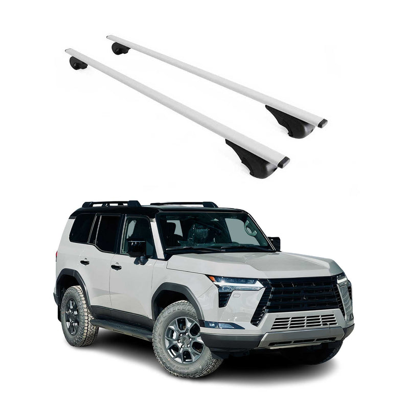 Barres de toit Transversales pour LEXUS GX 2024 Fer Argent