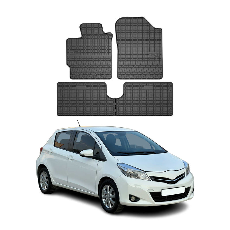 Tapis de Sol pour Toyota Yaris 2011-2019 Caoutchouc Noir