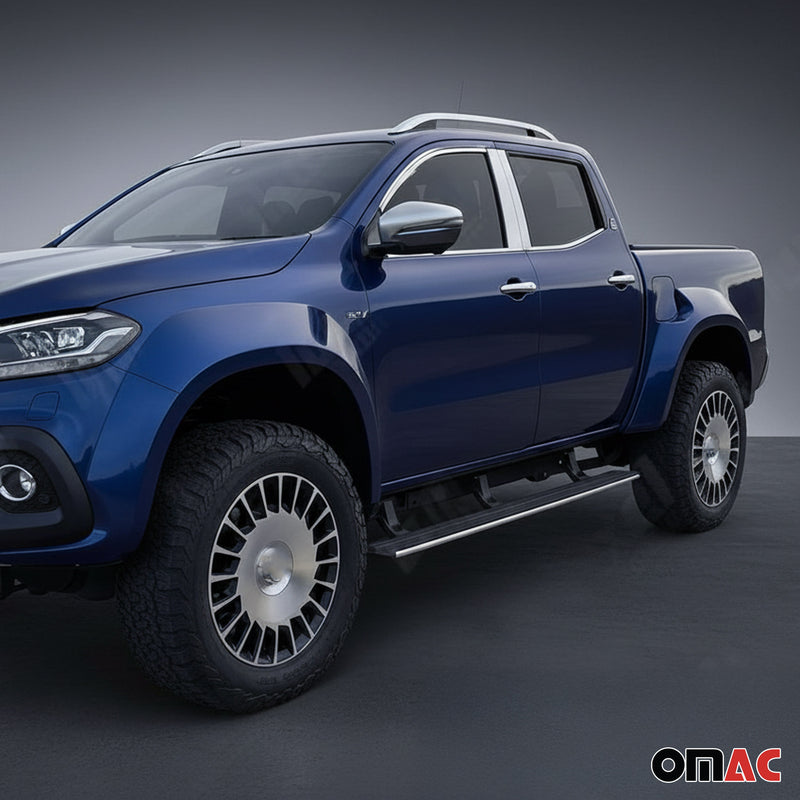 Garniture de Vitre Arrière pour Mercedes Classe X 2017-2021 acier inox 2 Pcs