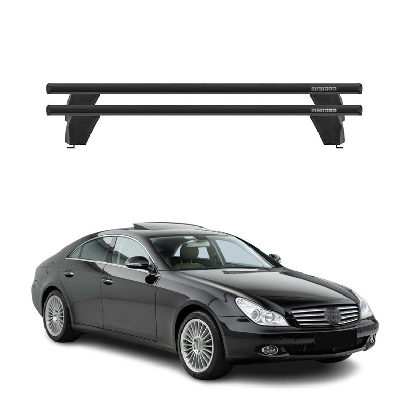 Menabo Barres de toit Transversales pour Mercedes CLS C219 2004-2010 Alu Noir