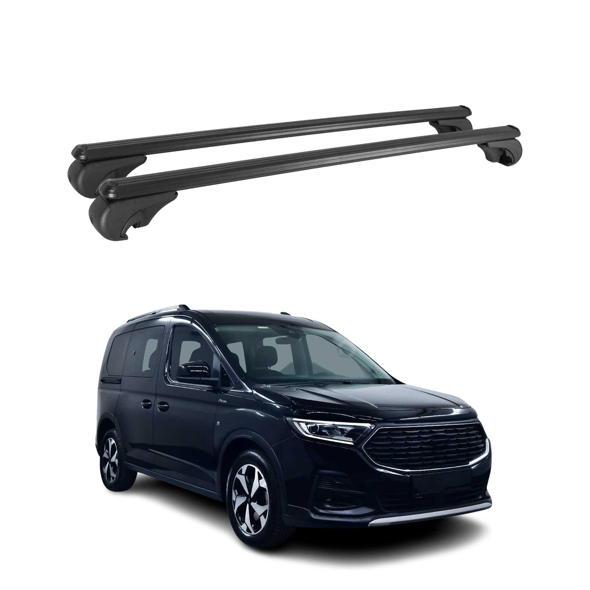 Barres de toit Transversales pour Ford Tourneo Connect 2021-2025 Aluminium Noir