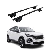 Barres de toit Transversales pour Peugeot e-2008 2023-2026 Acier Noir 2Pcs