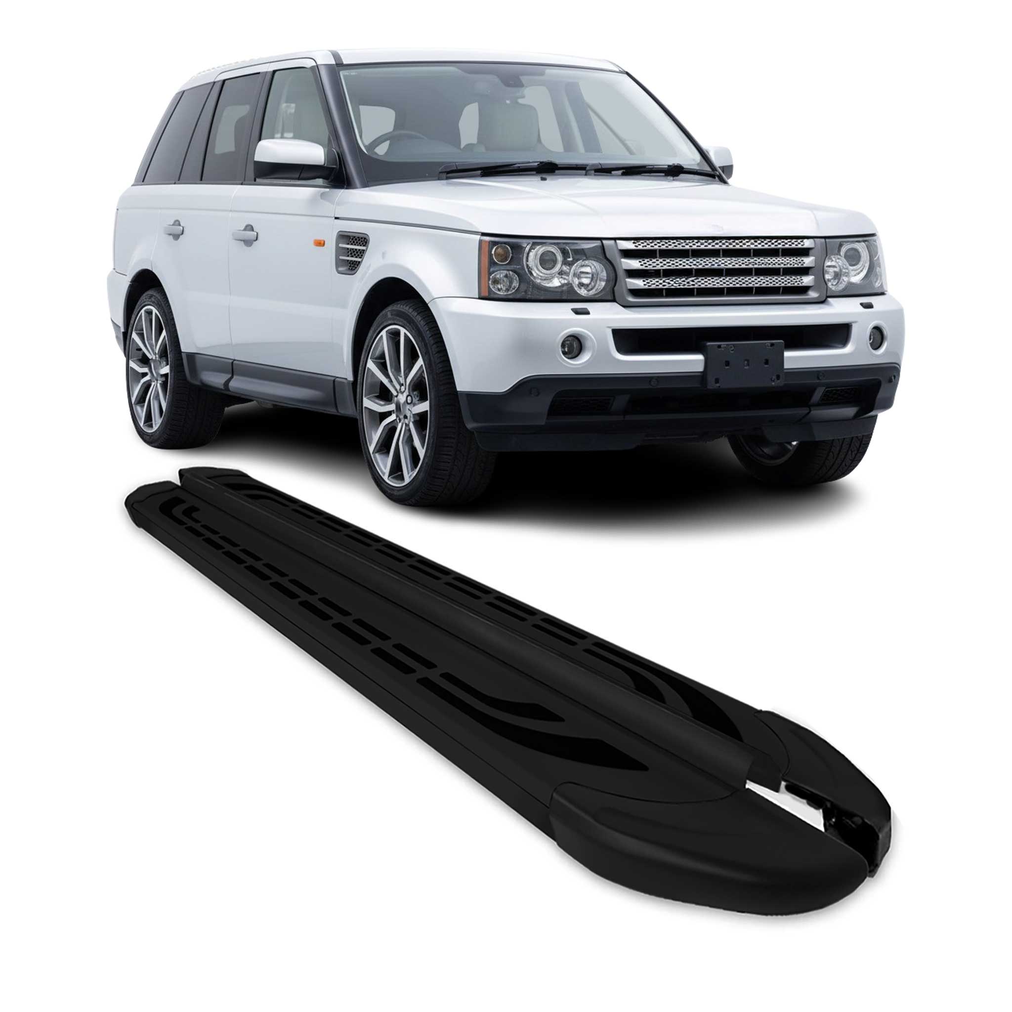Marchepieds Latéraux pour Range Rover Sport L320 2005-2013 Aluminium Noir 2Pcs