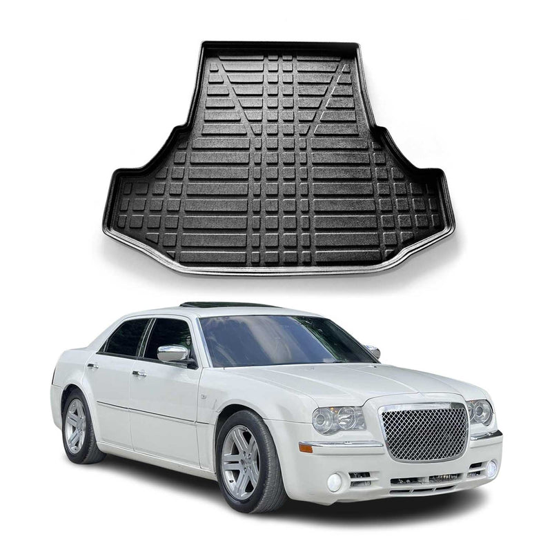 Tapis de Coffre pour Chrysler 300C 2004-2012 Berline en TPE Noir