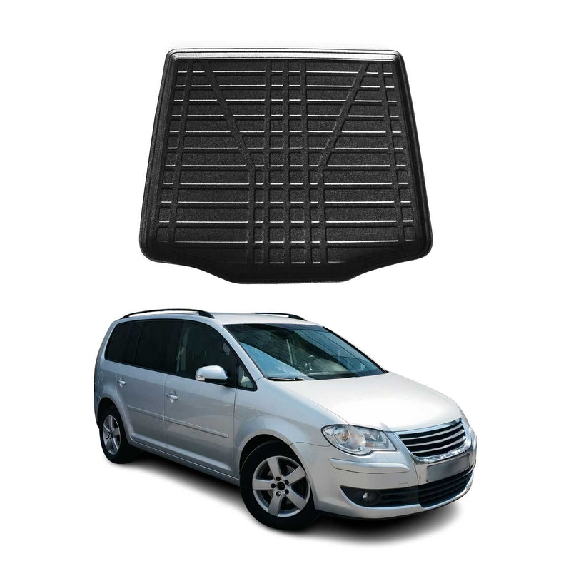 Tapis de Coffre pour VW Touran 2003-2010 en TPE Noir