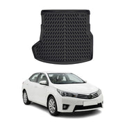 Tapis de coffre pour Toyota Corolla Berline 2013-2019 Noir 3D en Caoutchouc TPE
